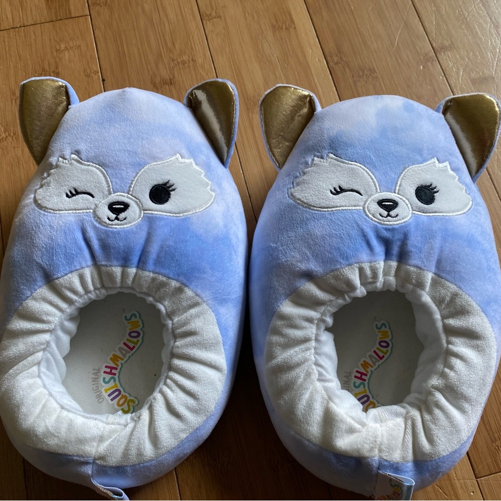Squishmallows slippers. Big kids Sz 6-7. Used 2x. So cozy. Wicked fast shipping.